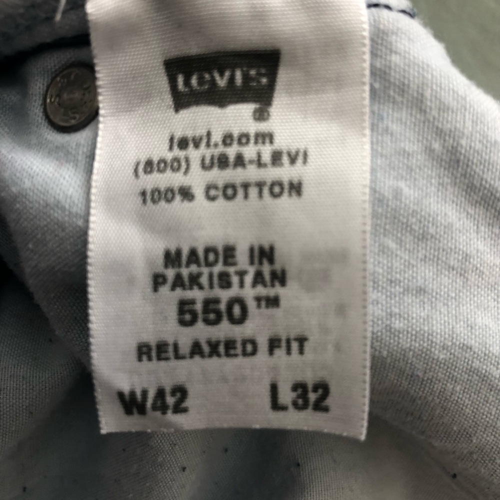 Mens 550 Relaxed Fit Levis Strauss Straight Med Blue Stonewash Denim Jea… - Picture 10 of 10